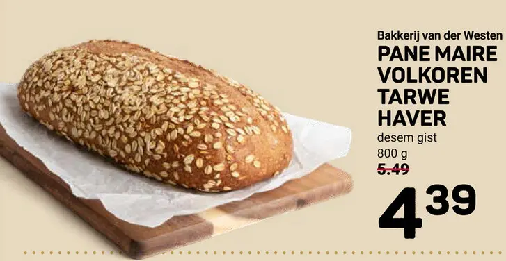 Aanbieding: Pane maire volkoren tarwe haver