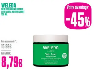 Offre: Weleda Skin Food Body Butter Soin Ultra Nourrissant 150ml
