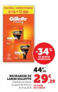 Aanbieding: Recharges de lames Gillette