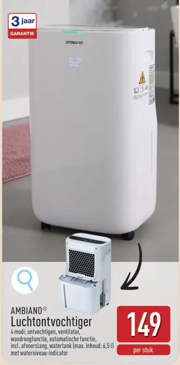 Promotie: Luchtontvochtiger