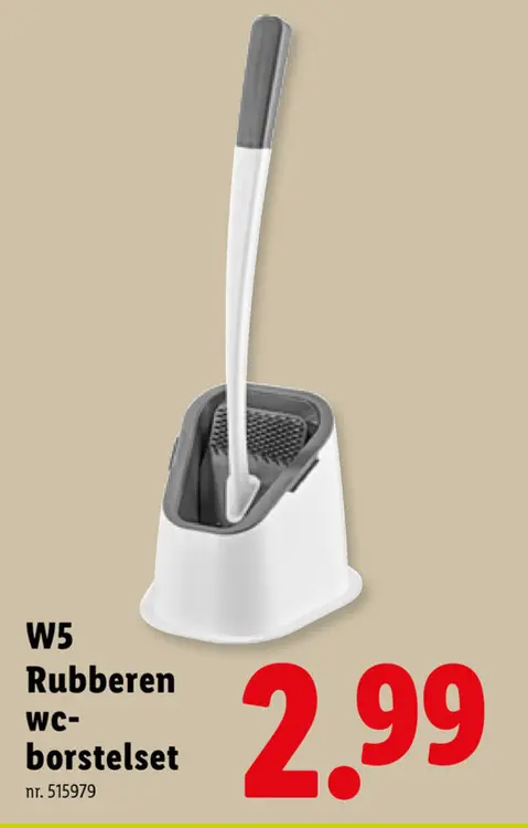 Promotie: Rubberen wc-borstelset