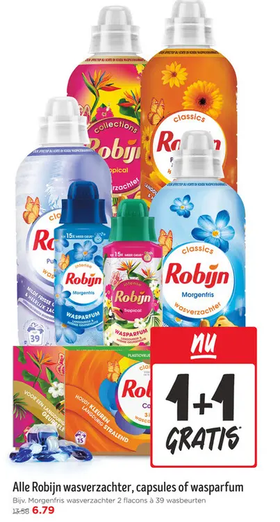 Aanbieding: Robijn wasverzachter, capsules of wasparfum