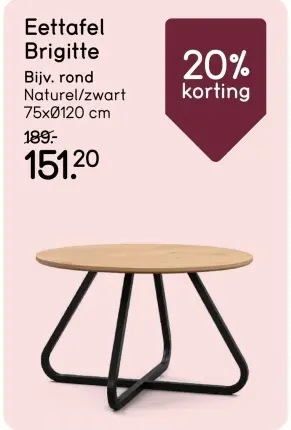 Aanbieding: Eettafel Brigitte