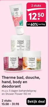 Aanbieding: Therme bad, douche, hand, body en deodorant
