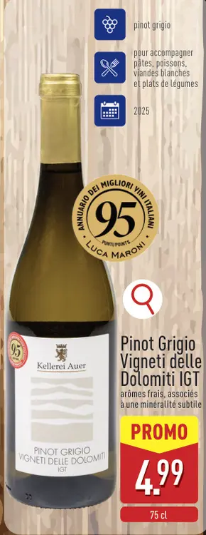 Offre: Pinot Grigio Vignet delle Dolomiti IGT