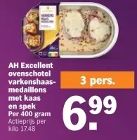 Aanbieding: Ovenschotel varkenshaas-medaillons met kaas en spek