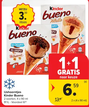 Aanbieding: IJshoorntjes Kinder Bueno
