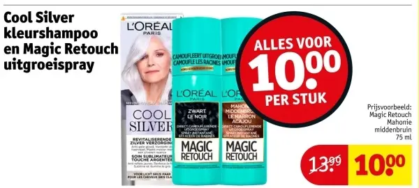 Aanbieding: Cool Silver kleurshampoo en Magic Retouch uitgroeispray