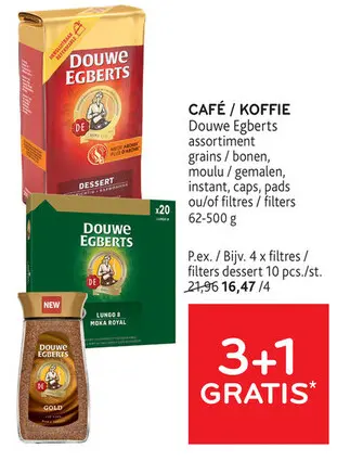 Offre: Café / Koffie Douwe Egberts assortiment