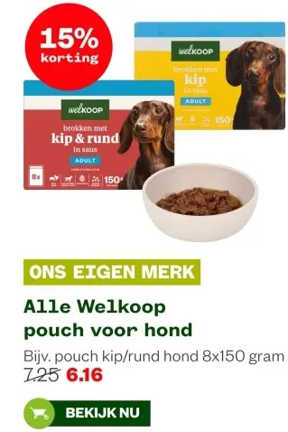 Aanbieding: Alle Welkoop pouch voor hond