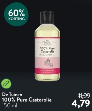 Aanbieding: De Tuinen 100% Pure Castorolie - 150ml