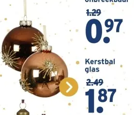 Aanbieding: Kerstbal glas