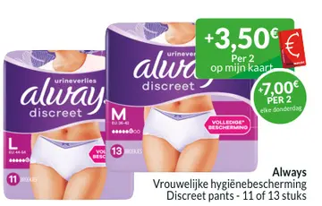 Aanbieding: Vrouwelijke hygiënebescherming