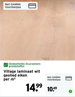 Aanbieding: Village laminaat wit geolied eiken