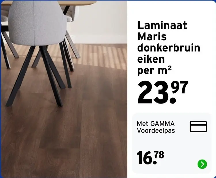 Aanbieding: Laminaat Maris donkerbruin eiken per m²