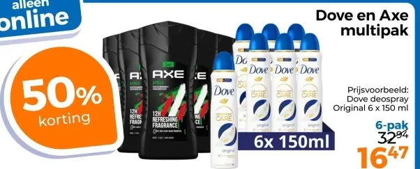 Aanbieding: Dove en Axe multipak