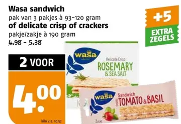 Aanbieding: Wasa sandwich
