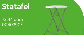 Promotie: Statafel of klaptafel