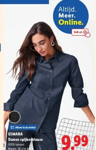 Aanbieding: Dames spijkerblouse