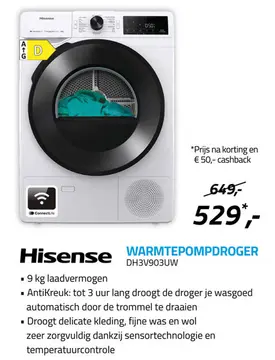 Aanbieding: Hisense WARMTEPOMPDROGER
