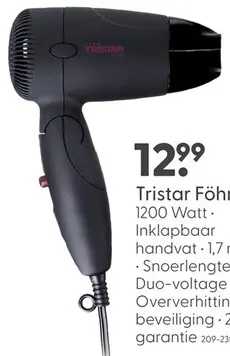 Aanbieding: Tristar fohn reis 1200W