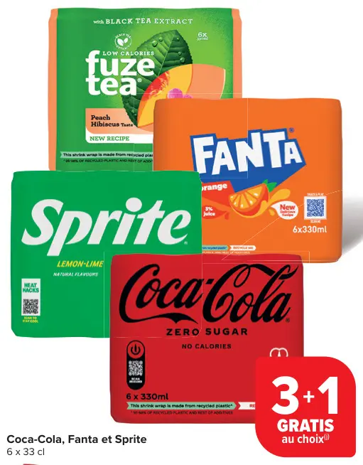 Offre: Coca-Cola, Fanta et Sprite