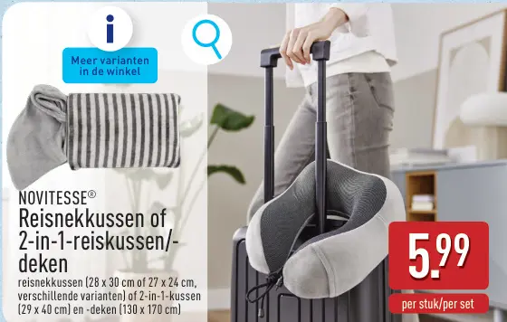 Promotie: Reisnekkussen of 2-in-1-reiskussen/-deken