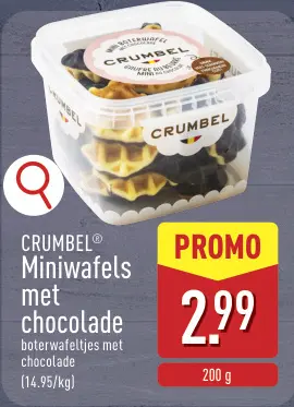 Promotie: Miniwafels met chocolade