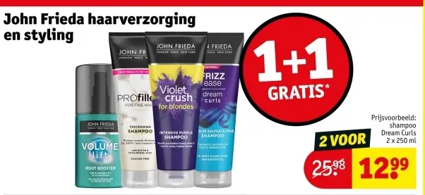 Aanbieding: John Frieda haarverzorging en styling