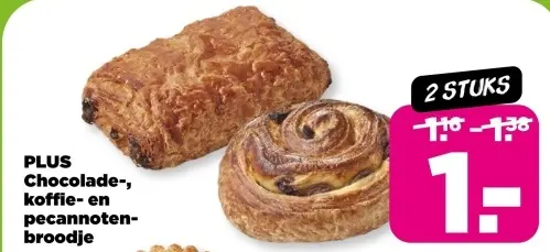 Chocolade-, koffie- en pecannotenbroodje