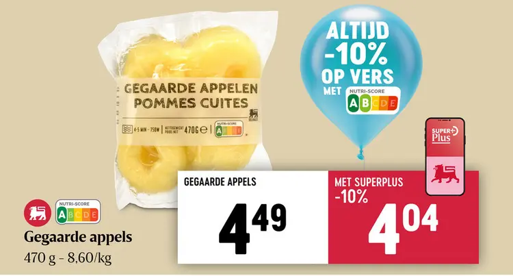Promotie: Gegaarde appels