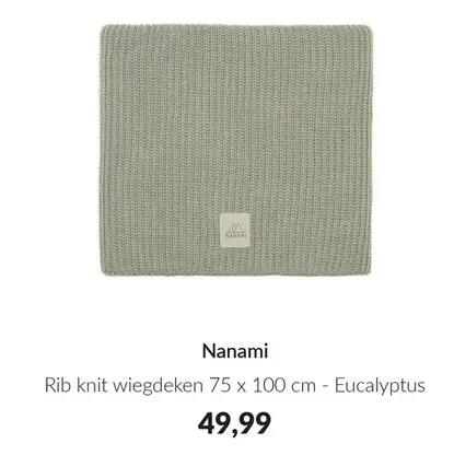 Aanbieding: Rib knit wiegdeken