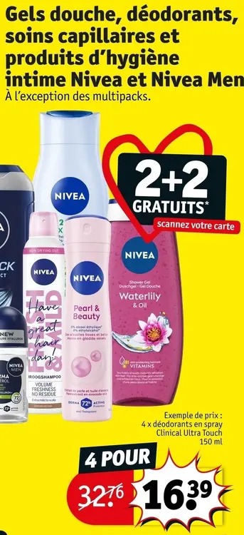 Offre: Gels douche, déodorants, soins capillaires et produits d'hygiène intime