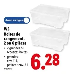 Offre: Boîtes de rangement