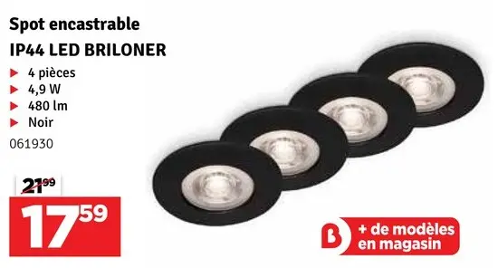 Offre: Spot encastrable IP44 LED
