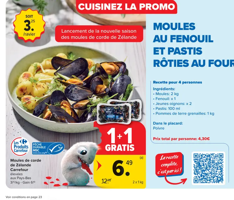 Offre: Moules de corde de Zélande