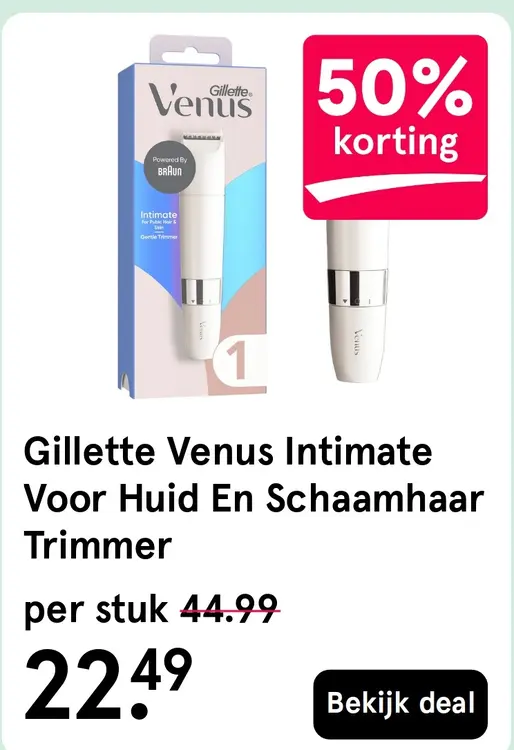 Aanbieding: Gillette Venus Intimate Voor Huid En Schaamha