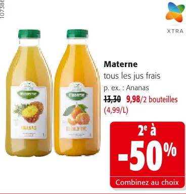 Offre: tous les jus frais