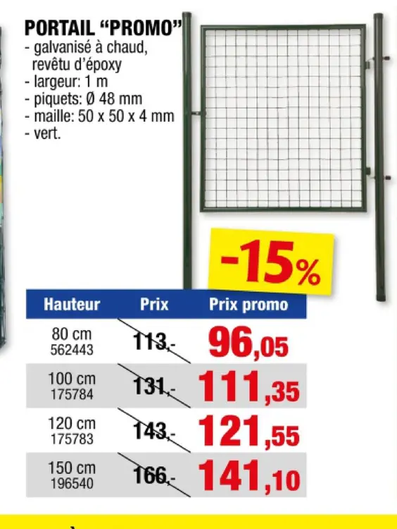 Offre: Portail "promo"