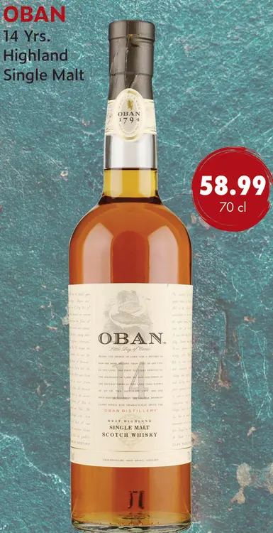 Aanbieding: Oban Highland Single Malt Scotch Whisky
