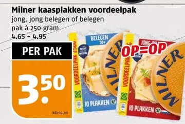 Aanbieding: Milner kaasplakken voordeelpak