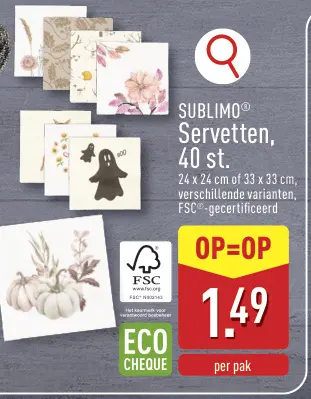 Promotie: Servetten