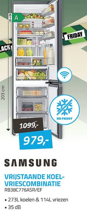 Aanbieding: Vrijstaande koel-vriescombinatie