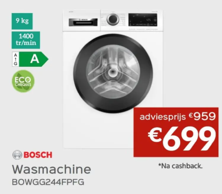 Promotie: Wasmachine
