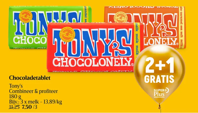 Aanbieding: Tony's Chocolonely Chocoladetablet