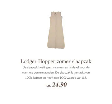 Aanbieding: Lodger Hopper zomer slaapzak