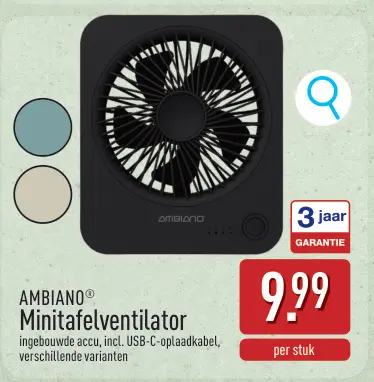 Promotie: Minitafelventilator