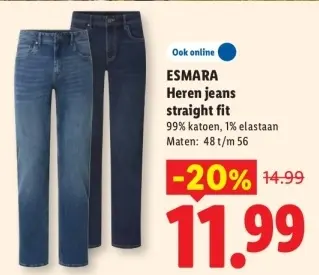 Aanbieding: ESMARA Heren jeans straight fit