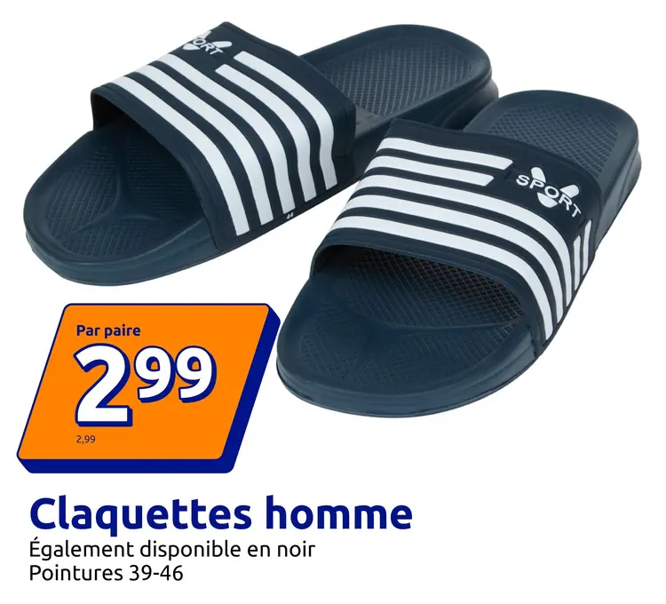Offre: Claquettes homme
