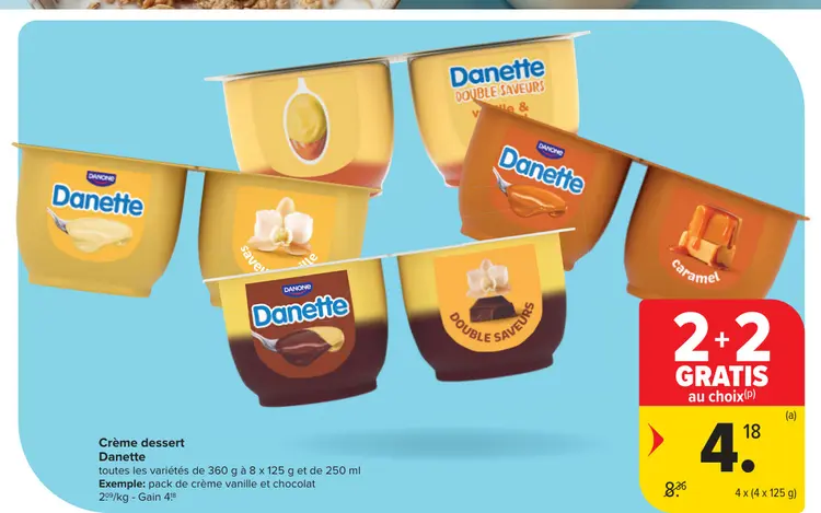 Offre: Crème dessert Danette